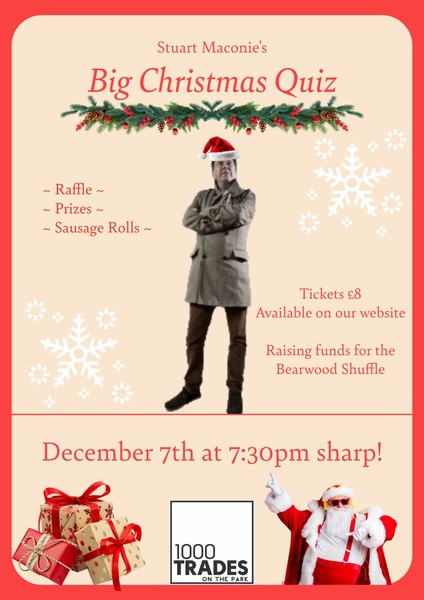 Stuart Maconie's Big Christmas Quiz! Sunday 7th December 7.30pm - TABLE Of SIX