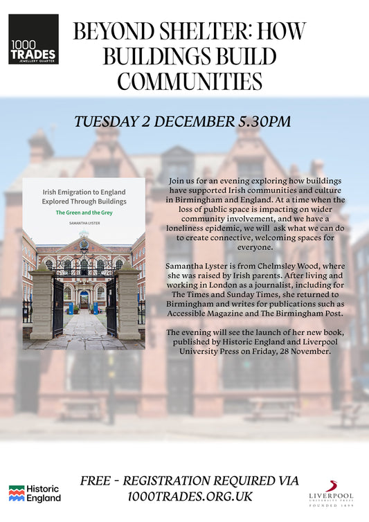 Beyond Shelter: How Buildings Build Communities  (Tuesday 2nd December 5.30pm)